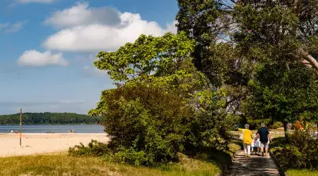 Plage privée du camping de la Réserve